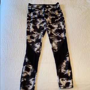 Tie Dye & Mesh Detail Leggings